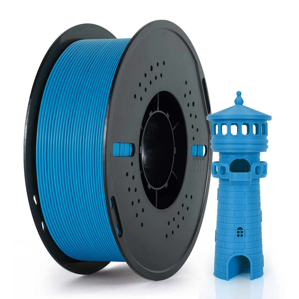 Kingroon Blue PLA Filament 1.75mm 1kg，Easy to Print & Helps Reduce Clogging, High Precision ±0.03mm for Most FDM Printers，Light Blue