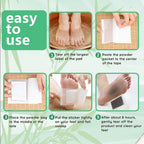 100PCS Natural Bamboo Vinegar Foot Pads Foot and Body Care | Deep Cleansing Foot Paches for Stress Relief, Better Sleep Suitable for Travel or Home Use