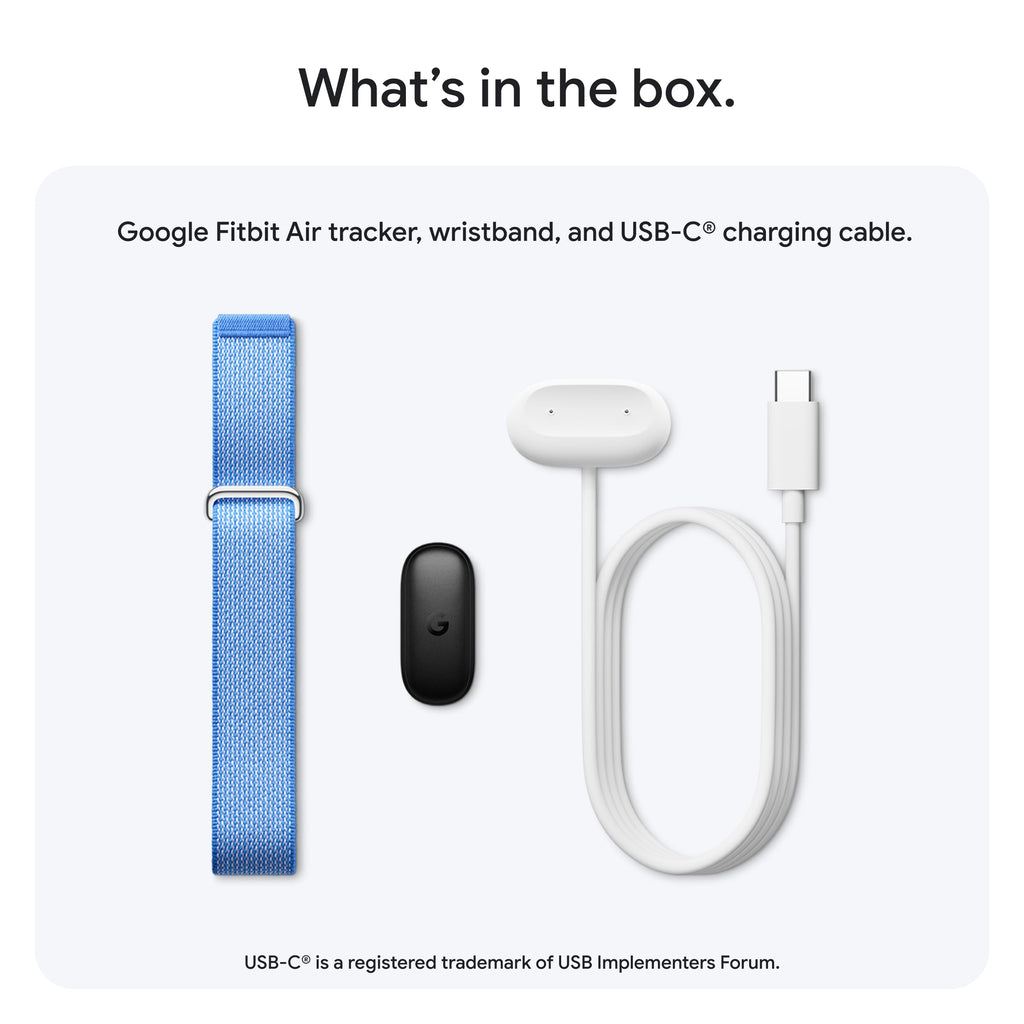 Google Fitbit Air - Screenless Activity Tracker, Obsidian