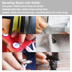 Esjay Toddler Busy Board, Sensory Board for Fine Motor Skill, Montessori Toys Educational Learning Toddler Activities for 3+ Year Old, Travel Car Airplane Toys Gifts for Boys Girls,Blue Alphabet