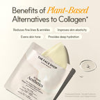 THE FACE SHOP Vita-Toning Vegan Collagen Face Mask, Korean Glass Skin Essential, Hydrogel Mask for Moisturizing & Skin Elasticity, Improves Uneven Tone, 4EA