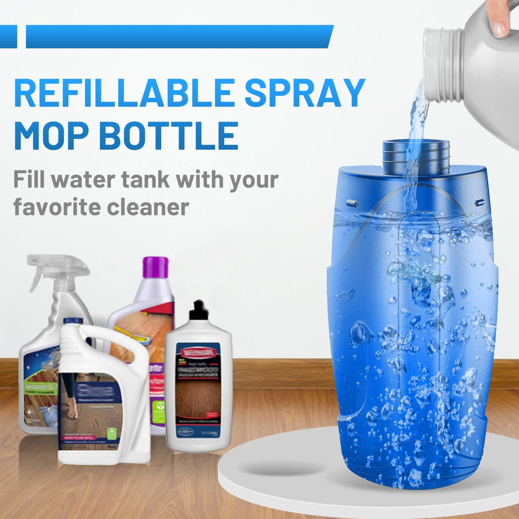 IOPRETTY Microfiber Hardwood Floor Mop - Spray Mop with 4 Washable Pads