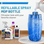 IOPRETTY Microfiber Hardwood Floor Mop - Spray Mop with 4 Washable Pads