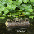 Generic Three Turtle Floating Sculptures - Pond Decoration, Green Resin Turtle Statue, Water Landscape Garden Floating Decoration