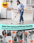 Shower Scrubber with Long Handle, Electric Scrubber for Cleaning Bathroom