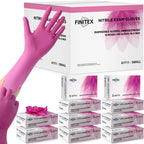 FINITEX Nitrile Disposable Latex-Free Gloves - 1000PCS/Case Powder-Free Guantes de Nitrilo Cleaning Medical Exam Food Cooking Gloves Rose Red(Small)