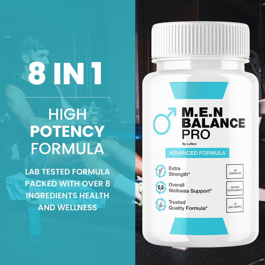 (5 Pack) Men Balance Pro Capsules, M.E.N Max Triple Action Formula Capsulas Pills Mens Multivitamins Premium All Natural Advanced Maximum Strength Health Wellness Supplement Support Reviews (300 ct)