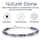 SIUMAL Mens Bracelet, Boho Stainless Steel Bracelets for Men, Beaded Bracelets, Jewelry Gifts for Husband, Father, Friends