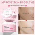 Skincare Set Sakura Teen Girls Gifts - Skin Care Set - Skincare for Teens 10-12 Hydrating - Travel Size Facial Kit for Women with Cleanser,Serum,Cream,Bunny Headband,Cleansing Brush（5pcs）