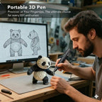 LinkSpoX 3D Printing Pen Kit, 3D Printer Pen with Adjustable Temperature,Stepless Speed, PLA/ABS Compatible 3D Drawing LCD Display, for Creative Art, DIY Projects,Black