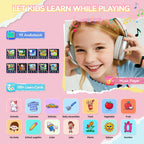 NBKLS Kids Watch for Girls 4 5 6 7 8 9 10 Years Old Gifts, Smart Watch for Kids with 26 Puzzle Games, HD Touch Screen, Flashlight, Learn Cards, Audiobook, Toddler Toys Christmas Birthday Gifts