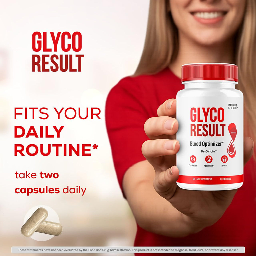 Glyco Result Capsules - Official GlycoResult Pills Advanced Support for Maximum Strength, All Natural Ingredients Premium Vitamins for Overal Health & Wellness, 60 Capsules for 1 Month