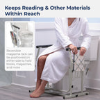 Drive Medical RTL12079 Toilet Safety Frame, Bathroom Grab Bar for Toilets, Freestanding Toilet Rail for Stability, For Users Up to 300 Pounds, White