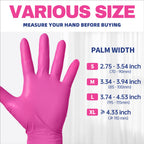 BEASTEK Medical Nitrile Exam Gloves Disposable Powder-Free 100 Orchid (M)
