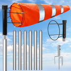Airport Windsock Pole Kit, 8 in x 36 in Aviation Grade Wind Sock Pole Kit