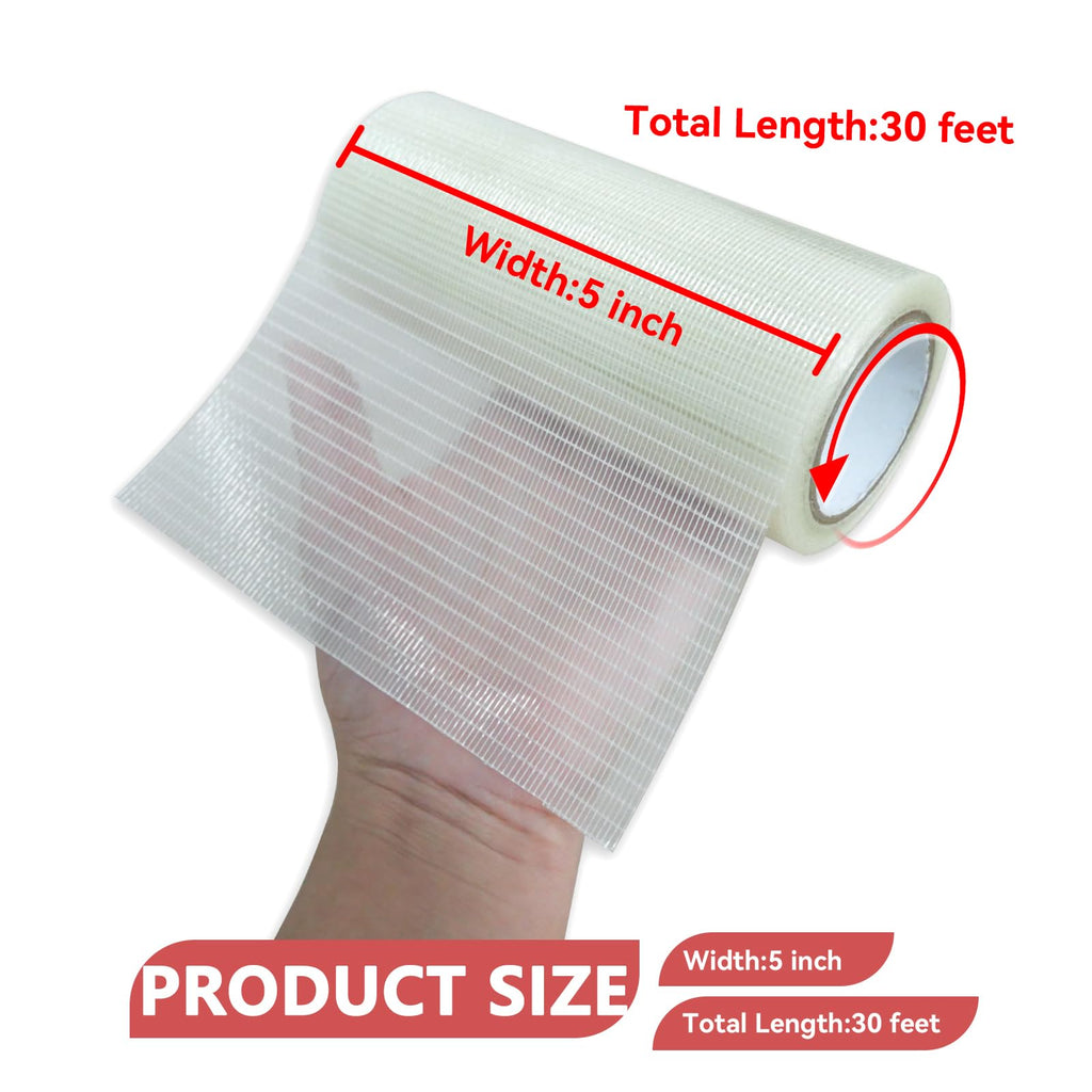 Birllaid RV Awning Repair Tape for Tent,Tarp, Boat Covers Repair Tape,RV Awning, Sail Tape, Tear Repair Patch Kit, Waterproof 5 Inch x 30FT