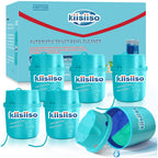 KIISIISO Toilet Bowl Cleaners-6 Pack, Automatic Toilet Tank Cleaner Tablets in Bottles, Long-Lasting Powerful Cleaning, Prevents Bathroom Stain & Odors Build Up, Septic Safe, Blue Water