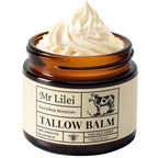 Beef Tallow for Skin, Grass-Fed Beef Tallow Balm, Handmade Whipped Beef Tallow Cream, Face Moisturizer & Body Butter Restores Skin Barrier, Soothes Dry Sensitive Skin, Beef Tallow Honey Balm Unscented