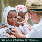 3M Littmann Classic III Monitoring Stethoscope, 5811, More Than 2X as Loud, Weighs Less, Stainless Steel Smoke-Finish Chestpiece, 27" Black Tube, Smoke Stem, and Headset