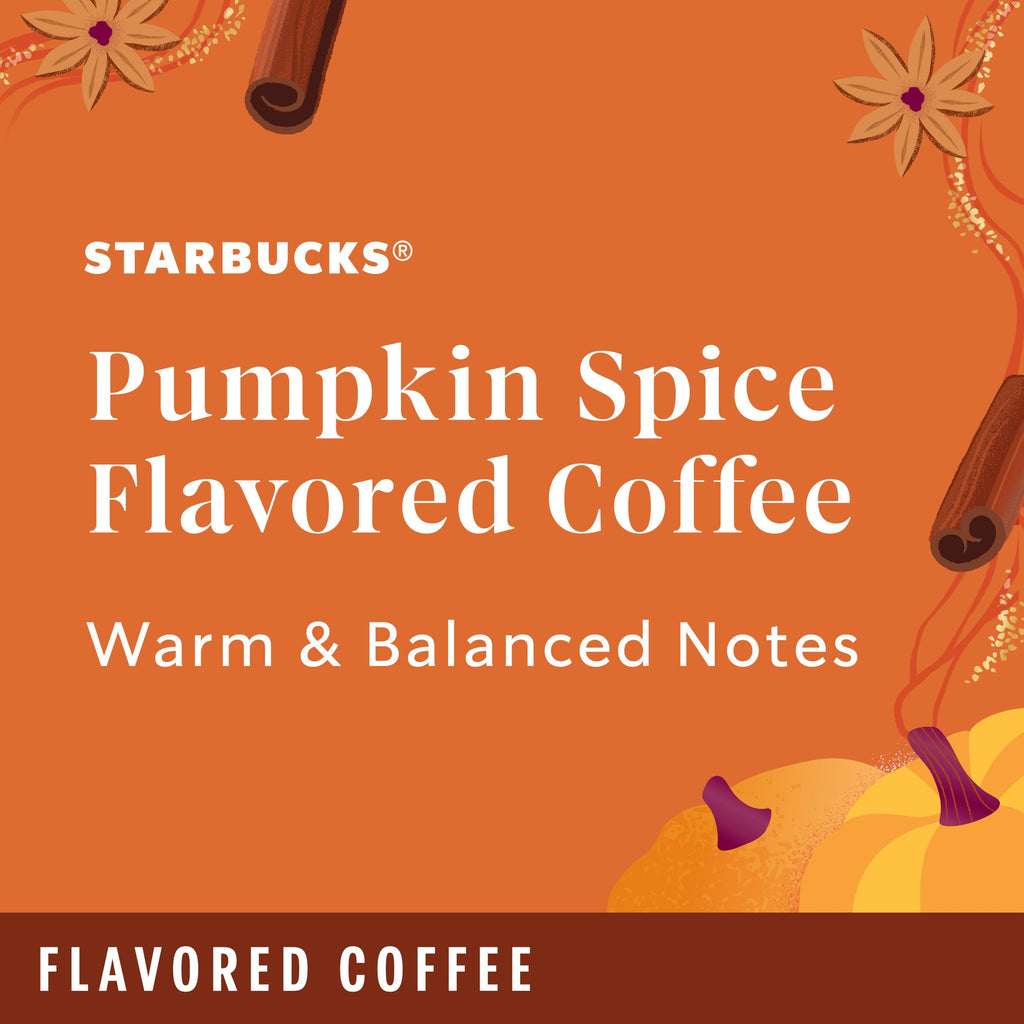 Starbucks K-Cup Coffee Pods, Pumpkin Spice Flavored Coffee for Keurig Brewers, 100% Arabica, Limited Edition, 1 Box (32 Pods)