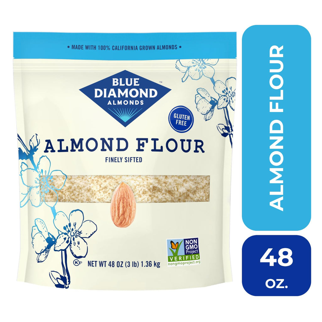 Blue Diamond Almonds Almond Flour, Gluten Free, Blanched, Finely Sifted, 48 oz