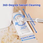 KZKR Mini Wet & Dry Sweeping Mop Touchless Disposable Mop Convenient Flat Dust Removal Multi-Surface Cleaning for Hardwood and Tile Floors, 1 Second Installation (Grey,White,2 Pack)