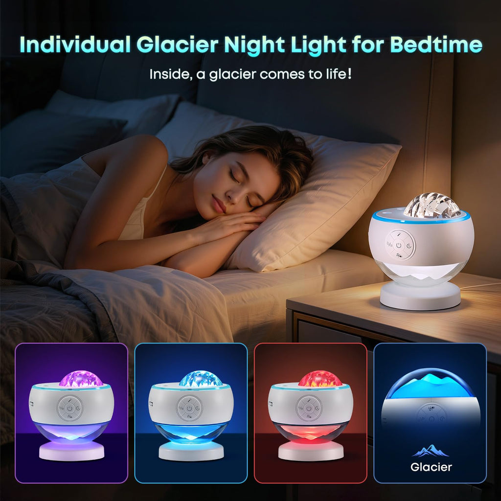 LED Aurora Galaxy Projector Sensory Light Sound Machine Bluetooth Speaker
