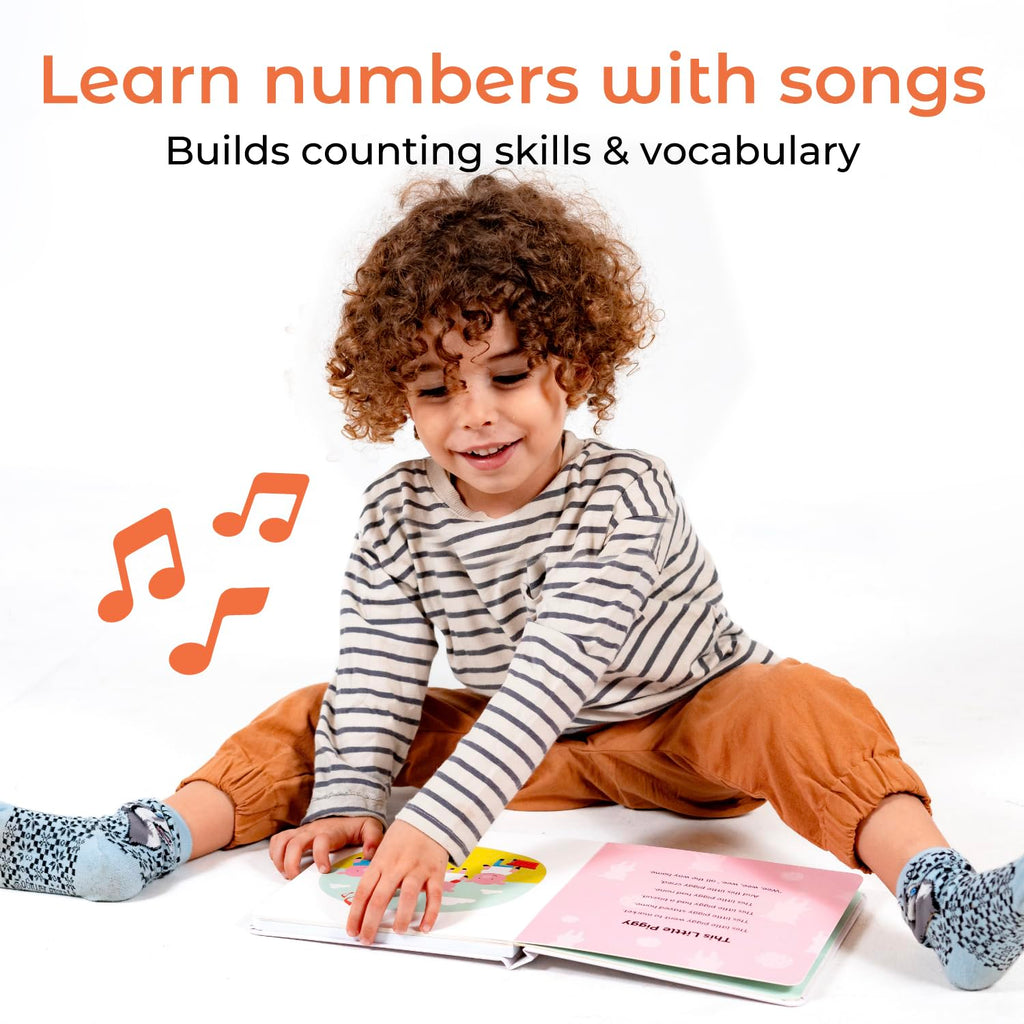 Cali's Books Number Book for Toddlers 1-3 - Learn to Count 1 2 3 Musical Books for Kids, Interactive Talking Baby Sound Book, Educational Song Learning Toys, Singing and Counting Music Toy for Babies