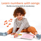 Cali's Books Number Book for Toddlers 1-3 - Learn to Count 1 2 3 Musical Books for Kids, Interactive Talking Baby Sound Book, Educational Song Learning Toys, Singing and Counting Music Toy for Babies