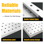 Spampur Peg Board, 4 Pack Metal Pegboard Panels with 50 Hooks