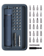 HOTO 25-Piece Upgraded Electric Screwdriver Kit, 1/4'' Hex, Magnetic Lid, 1500mAh Rechargeable Cordless Screwdriver, LED Light, Ideal for Furniture Assembly, Home Repair & Garage Projects