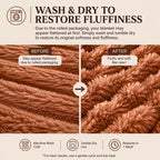 Rust Throw Blanket - Soft & Fluffy Fleece, Cute & Aesthetic, Perfect for Sofa, Couch, Chair, Bed, Living Room & Bedroom, All-Season Use, Plush & Cozy Decorative Blanket