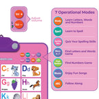 Just Smarty Interactive Alphabet Wall Chart | Talking ABCs & 123s Music Poster with Interactive Light | Toddler Alphabet Learning | Educational Toys for 3 Year Old Girls | Toddler Girl Toys 2 3 4 5