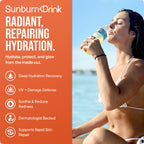 Hydration & Skin Recovery Drink Mix –Sunburn Relief - All-Natural, No Sugar – Collagen, CoQ10, Vitamin E, Aloe, Antioxidants – Supports Healthy Skin & After-Sun Recovery – 7 Stick Pack