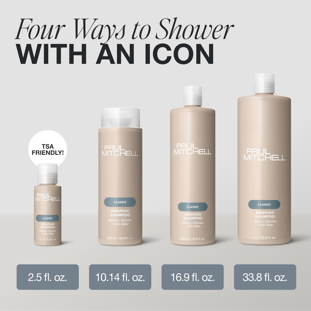 Paul Mitchell Awapuhi Shampoo, Balances Moisture + Adds Shine, For All Hair Types, Especially Fine + Static-Prone Hair, 16.9 fl. oz.