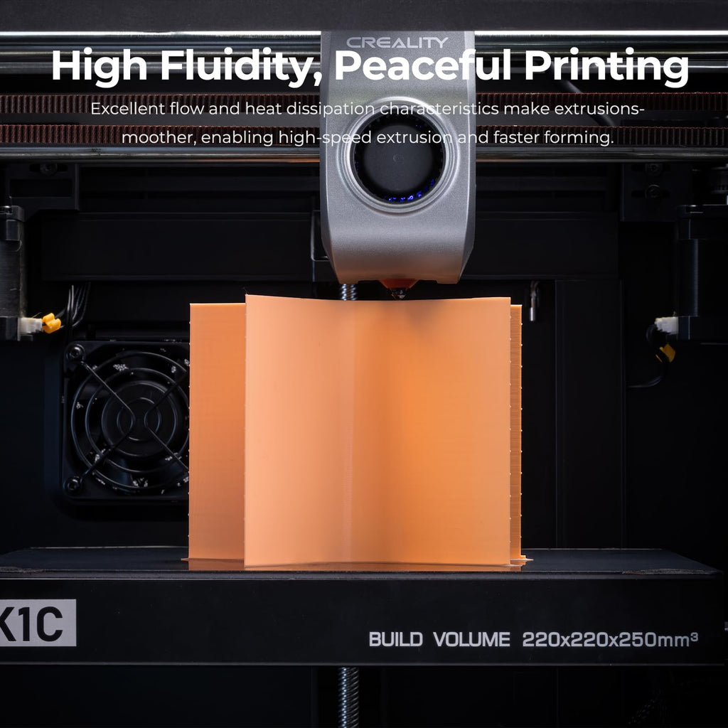 Creality Rapid PLA Filament 1.75mm, Smooth High-Speed Printing up to 300mm/s, No-Tangling, Precise +/- 0.02mm Accuracy, Fits Most 3D Printers(Orange)