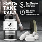 (2 Pack) Horse Gelatin Capsules,Official HorseGelatin Pills for Men with All Natural Ingredients,Maximum Strength Supplement with Premium Vitamins Supporting Optimal Wellness and Health (120 Capsules)