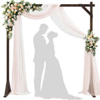 Xiomot Wooden Wedding Arch 7.2FT Square Wood Arches Arbor Backdrop Stand
