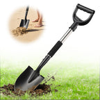 Garden Shovels for Digging, 31 Inch Small Shovel, Heavy Duty Metal Digging Shovel with D-Handle Grip, Short Kids Shovels for Digging, Mini Spade Shovel for Gardening, Camping, Beach, Car, Snow Removal
