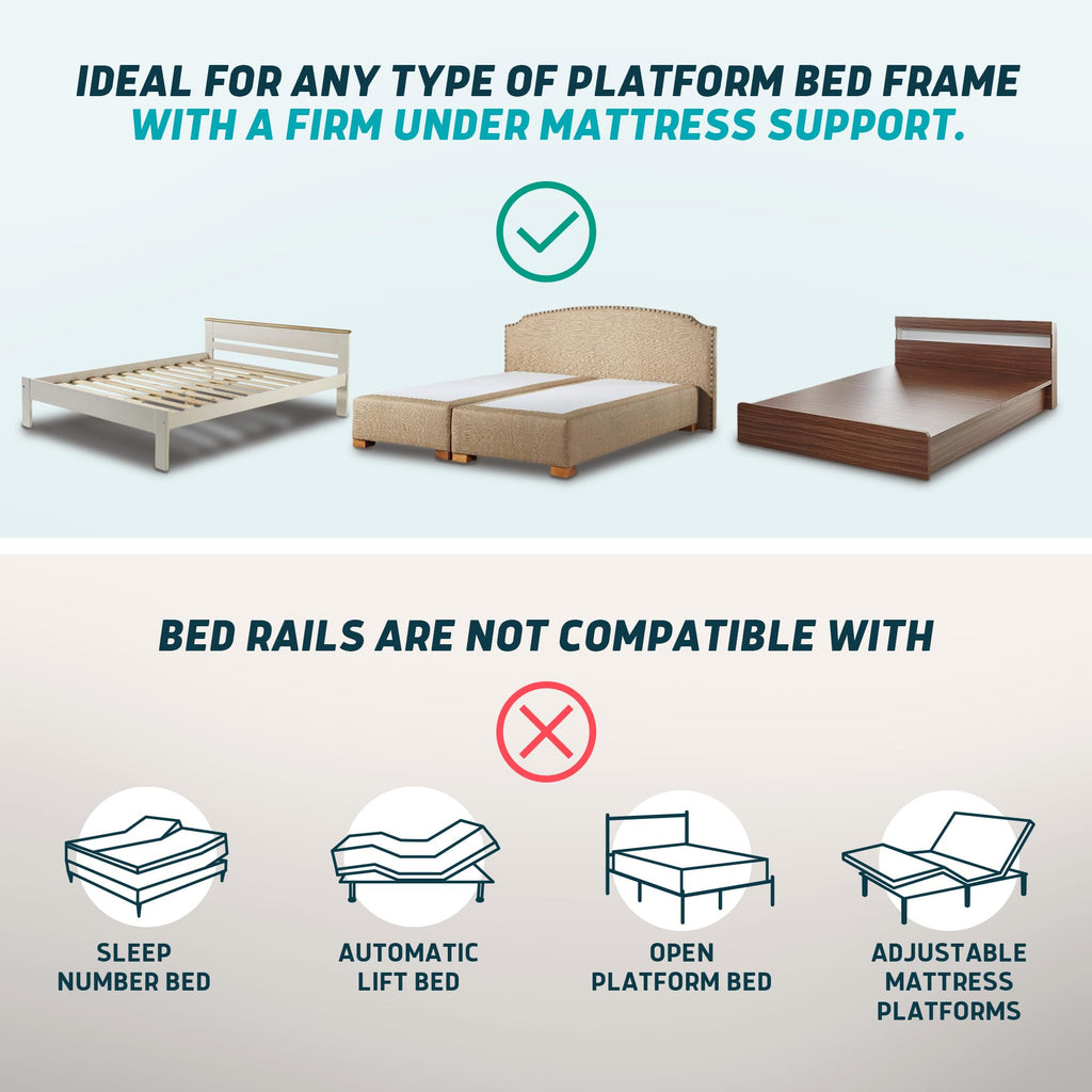 Lunderg Bed Assist Rail for Seniors with Motion-Activated Light & Storage Pocket - Easy to Install Bed Rails for Elderly Adults Safety & Post-Surgery - Helps Reduce Falls & Support Independence