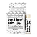 SANTA CRUZ PALEO Beef Tallow Beeswax Lip Balm Hydrating Moisturizer, Natural Grass Fed Lip Care Tallow Balm Soothes Chapped, Dry Lips, Hypoallergenic for Sensitive Skin, Long Lasting & Vitamin Rich
