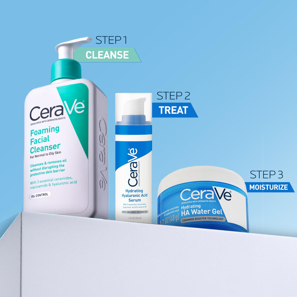 CeraVe Hydrating Hyaluronic Acid Water Gel Moisturizer for Face, 1.7oz