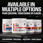 RAW Nutrition Creatine Monohydrate Powder, Unflavored (30 Servings) - Micronized Creatine Monohydrate Supplement for Workout Performance, Build Muscle & Strength - Creatine Powder for Men & Women