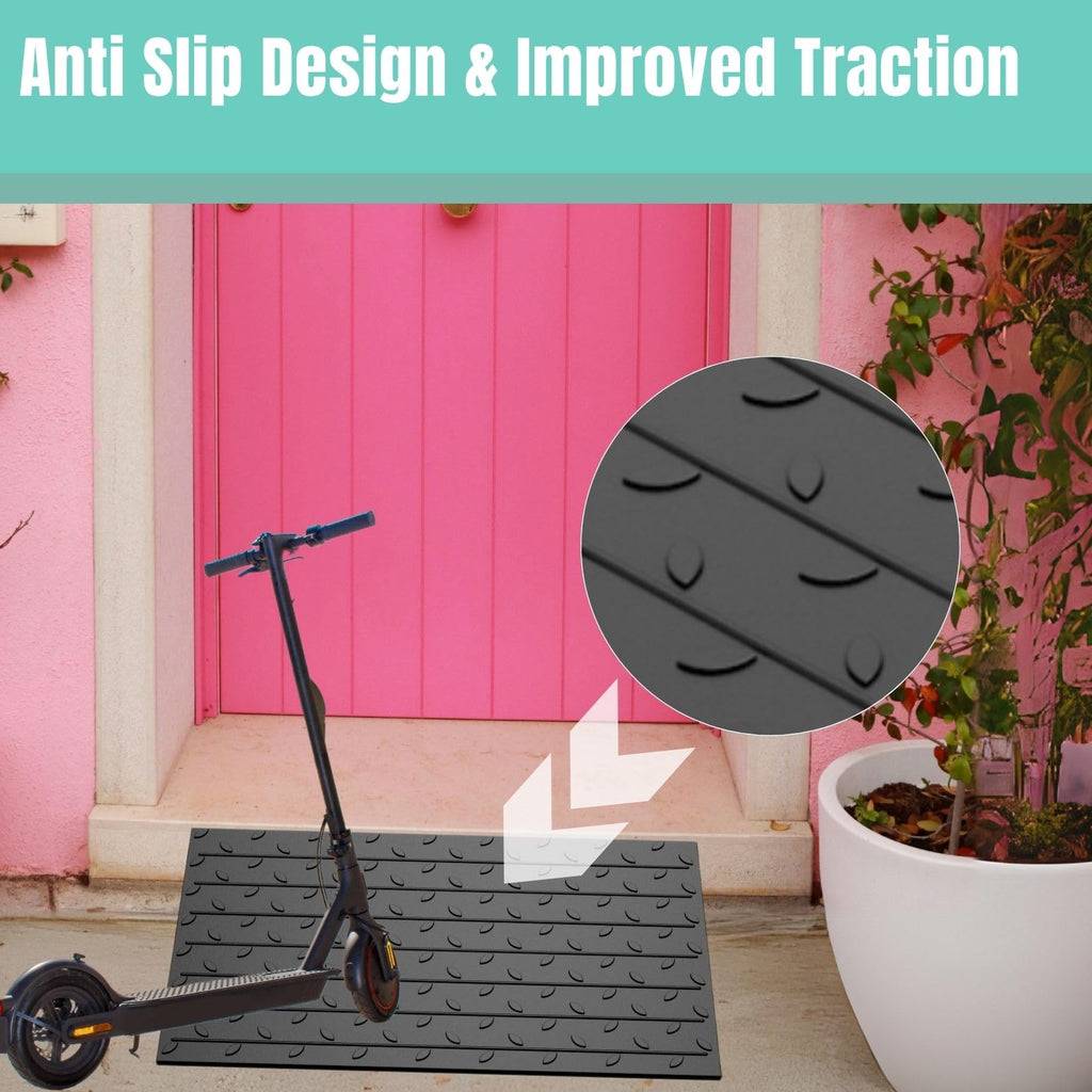 BESEA 3.5" inch Threshold Ramp Rubber Wheelchair Ramp, No-Slip Surface 3500 Lbs Load Capacity for Home Doorways Driveways Curb