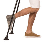 KMINA Crutch Tips 7/8 Inch (x2 Units), All Terrain Non-Slip Cane Tips, Heavy Duty Rubber Replacement, Wide Base Stability, Patented, Made in Europe