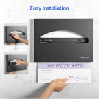 Gorlary Commercial Toilet Seat Cover Dispenser Wall Mount, Matte Black