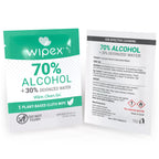Wipex 70% Isopropyl Alcohol Wipes Individually Wrapped Sachets, Large Electronic wipes in Dispensing Box, Alcohol Prep Wipes, Screen Wipes & Tech Wipes for Sanitizing 100 Count (Pack of 2)