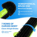 Sepetrel 20" Wide Pool Brush Head for Cleaning Walls,Inground/Above Ground Swimming Pool Scrub Brushes with Round Ends