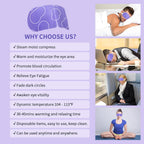 MYEBONG 48 Packs Steam Eye Mask for Eyes, Warm Compress Eye Mask, Self Heating Eye Masks Help for Eye Spa, Disposable Heated Eyes Mask for Sleeping Relief Stress Eye Fatigue(Lavender)