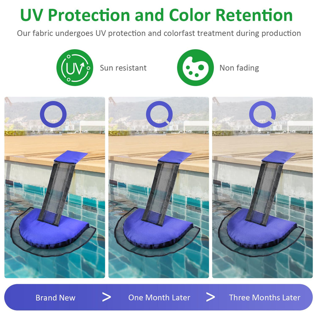Fabflame 2 Pack Animal Saving Escape Ramp for Pools and Spas, Frog and Animals Saver for the Pool, Critter Escape Device for Small Animals Entering the Pool, Floating Ramp Rescues (2, Dark Blue)